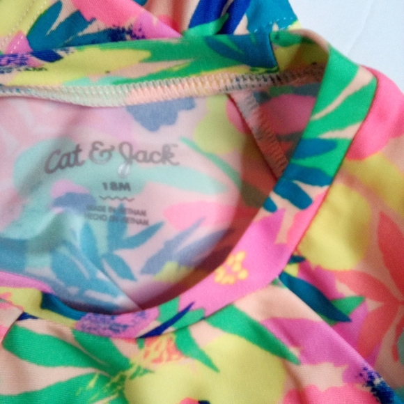 Cat & Jack Kids Swim Set - Multicolor Floral - Picture 3 of 10